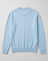 Essential Crew Neck Cashmere Sweater — Ice Blue