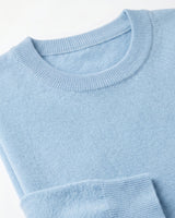Essential Crew Neck Cashmere Sweater — Ice Blue