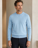 Essential Crew Neck Cashmere Sweater — Ice Blue