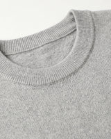 Essential Crew Neck Cashmere Sweater — Light grey