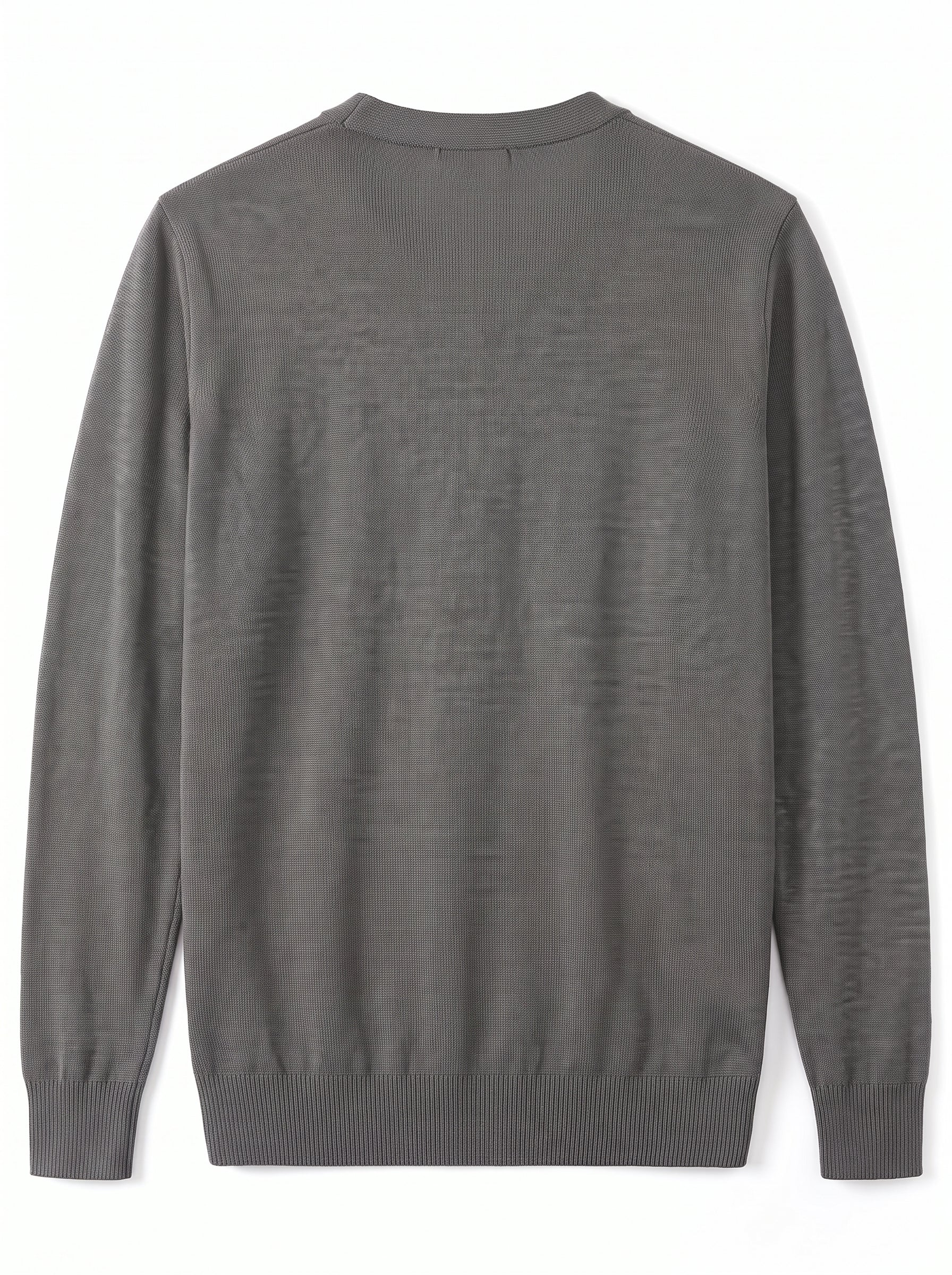 V-Neck Button Cardigan — Dark Grey