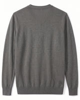 V-Neck Button Cardigan — Dark Grey