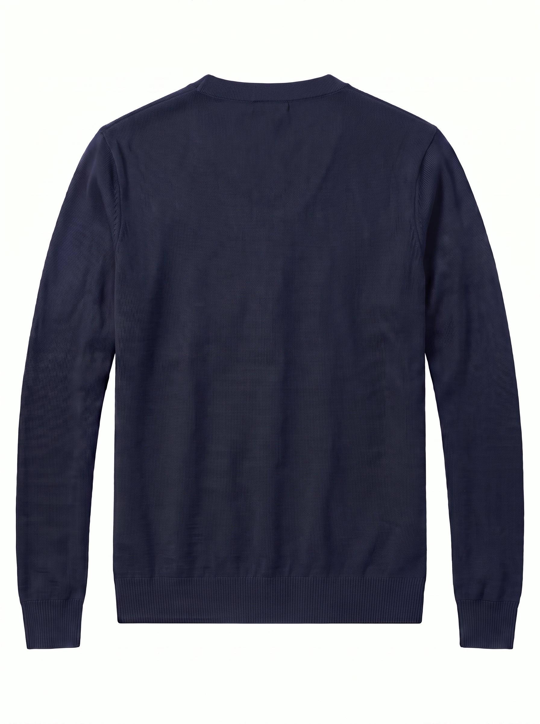 V-Neck Button Cardigan — Navy