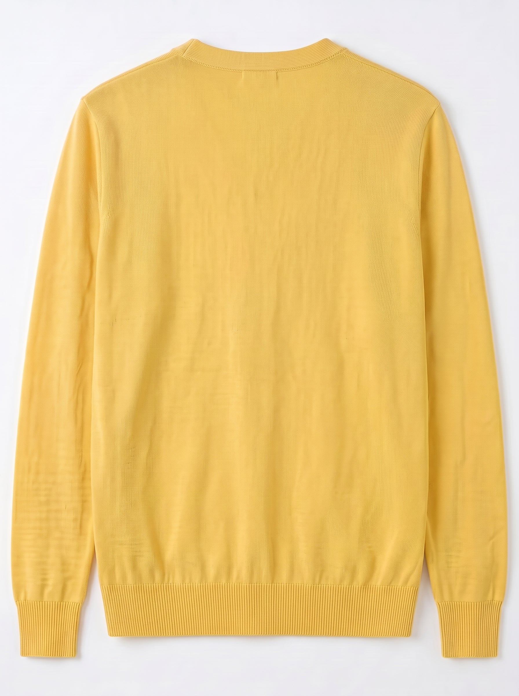 V-Neck Button Cardigan — Yellow