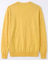 V-Neck Button Cardigan — Yellow