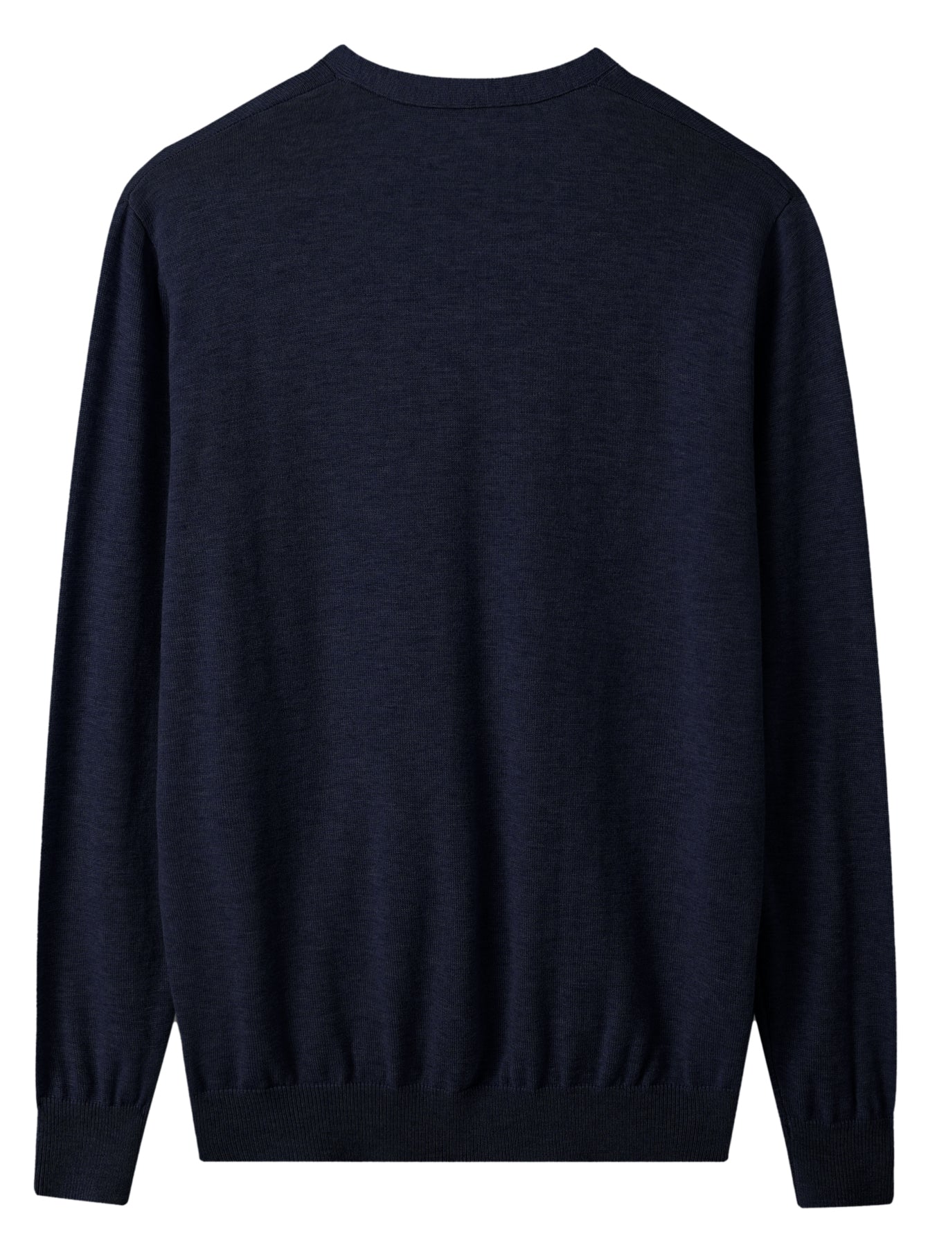 V-Neck Knit Cardigan — Navy