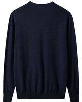 V-Neck Knit Cardigan — Navy