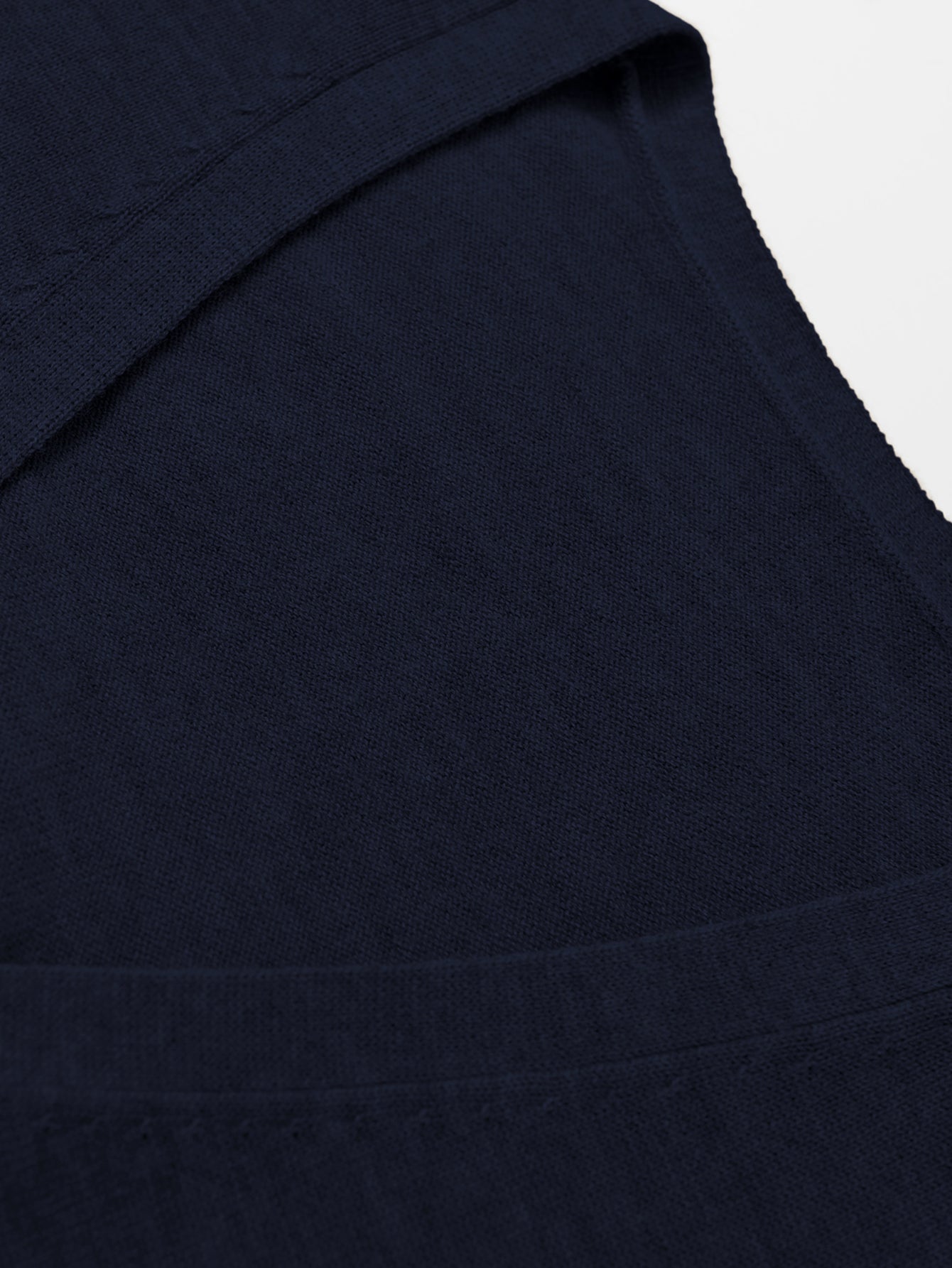 V-Neck Knit Cardigan — Navy
