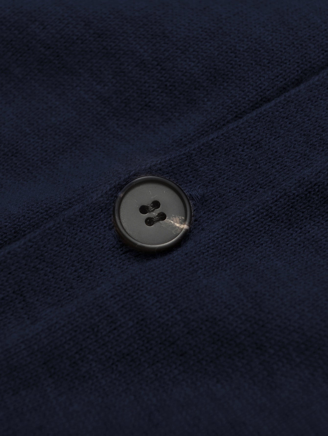 V-Neck Knit Cardigan — Navy