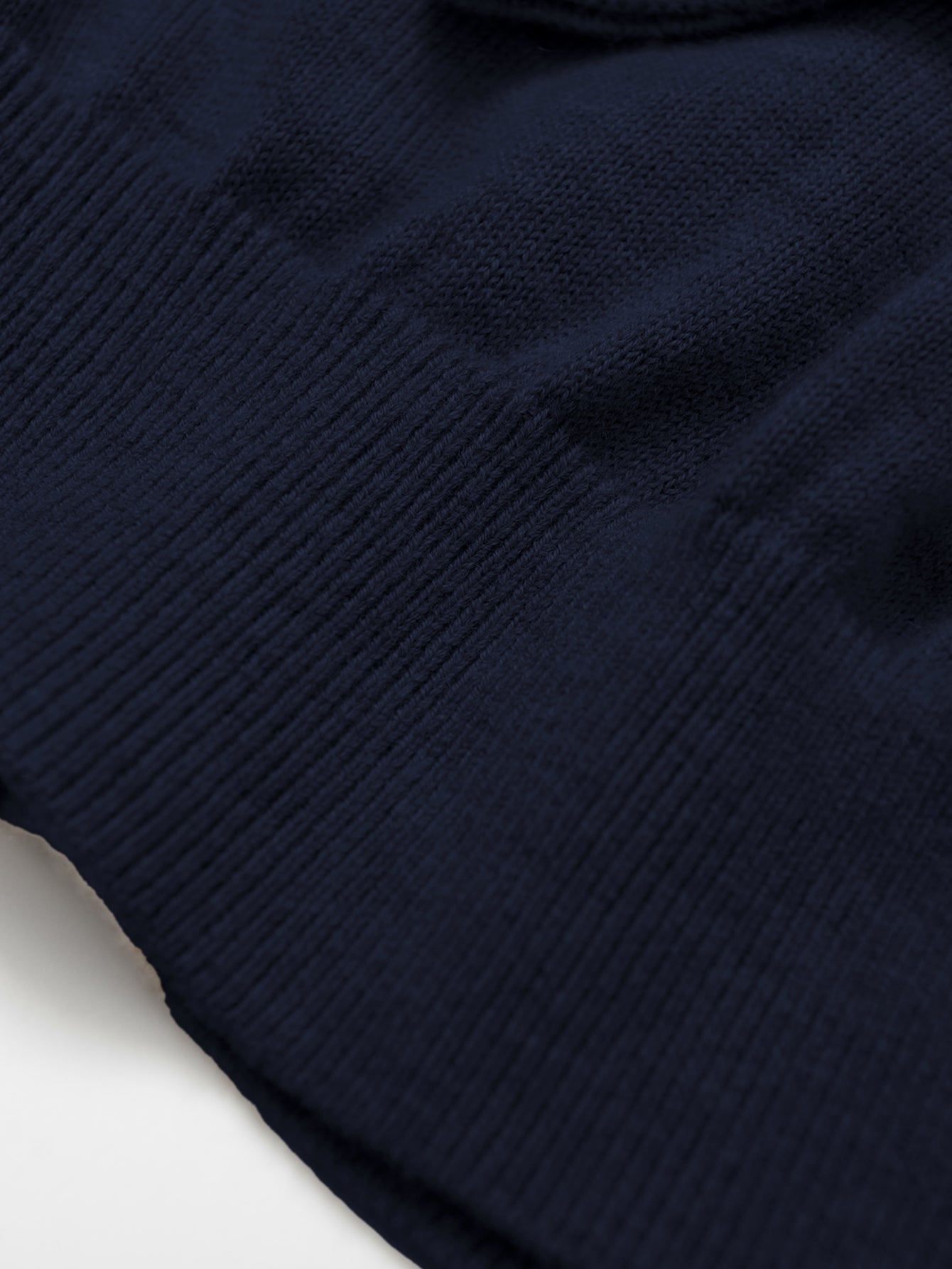 V-Neck Knit Cardigan — Navy