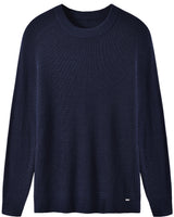 Raglan Crew Neck Sweater — Navy