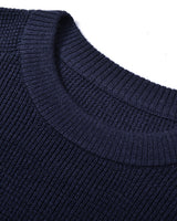 Raglan Crew Neck Sweater — Navy