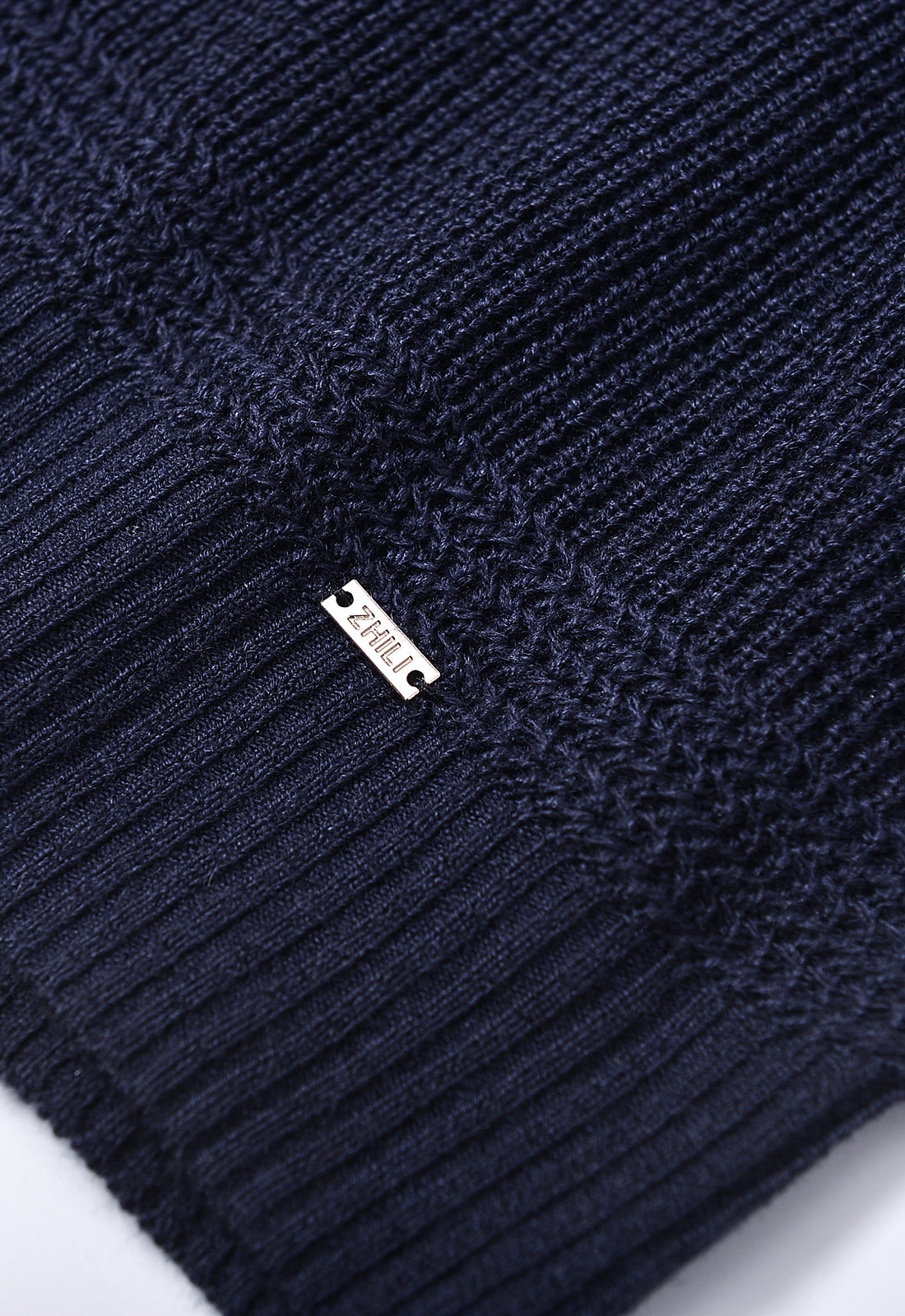 Raglan Crew Neck Sweater — Navy