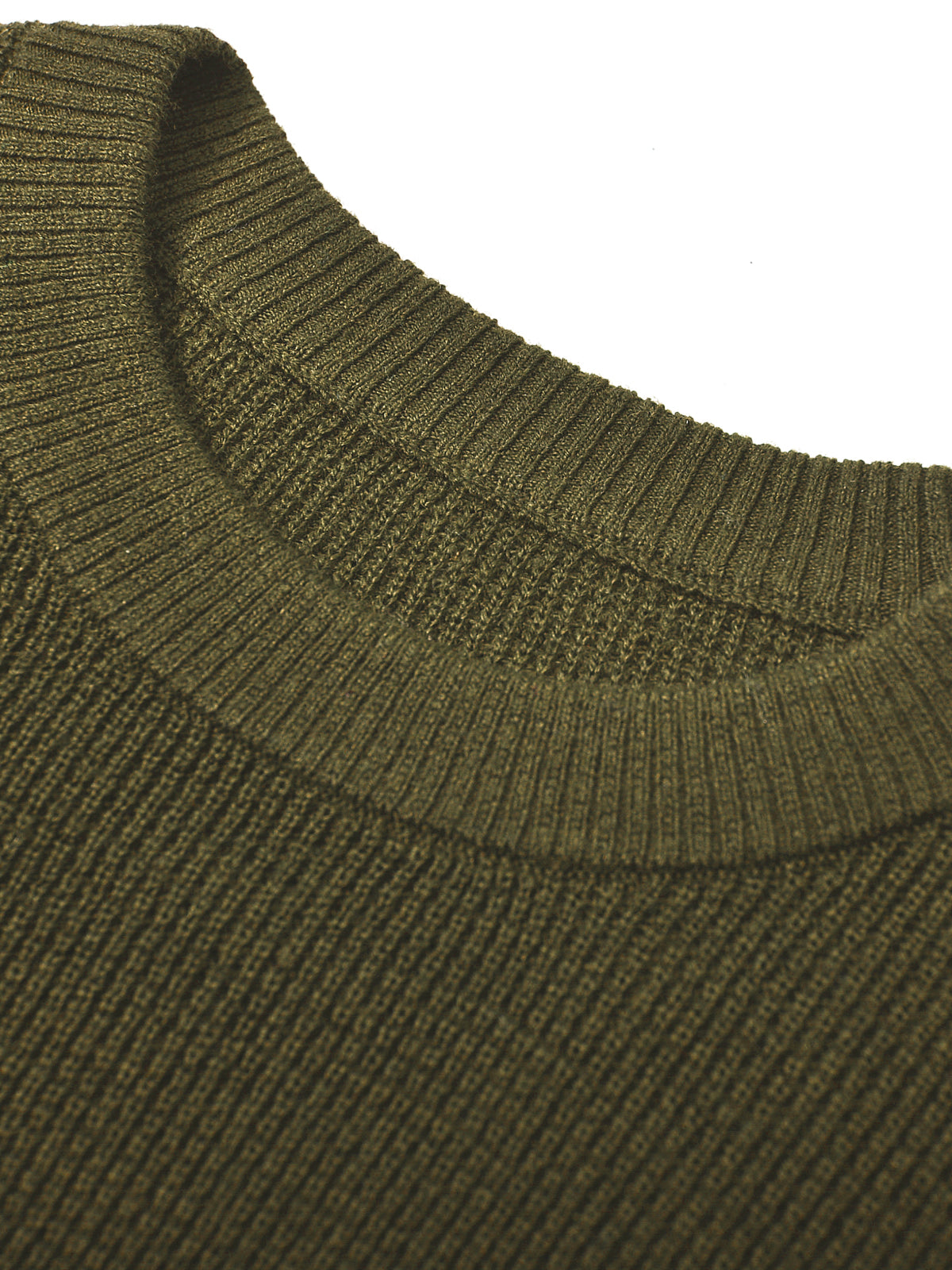 Raglan Crew Neck Sweater — Olive