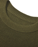 Raglan Crew Neck Sweater — Olive