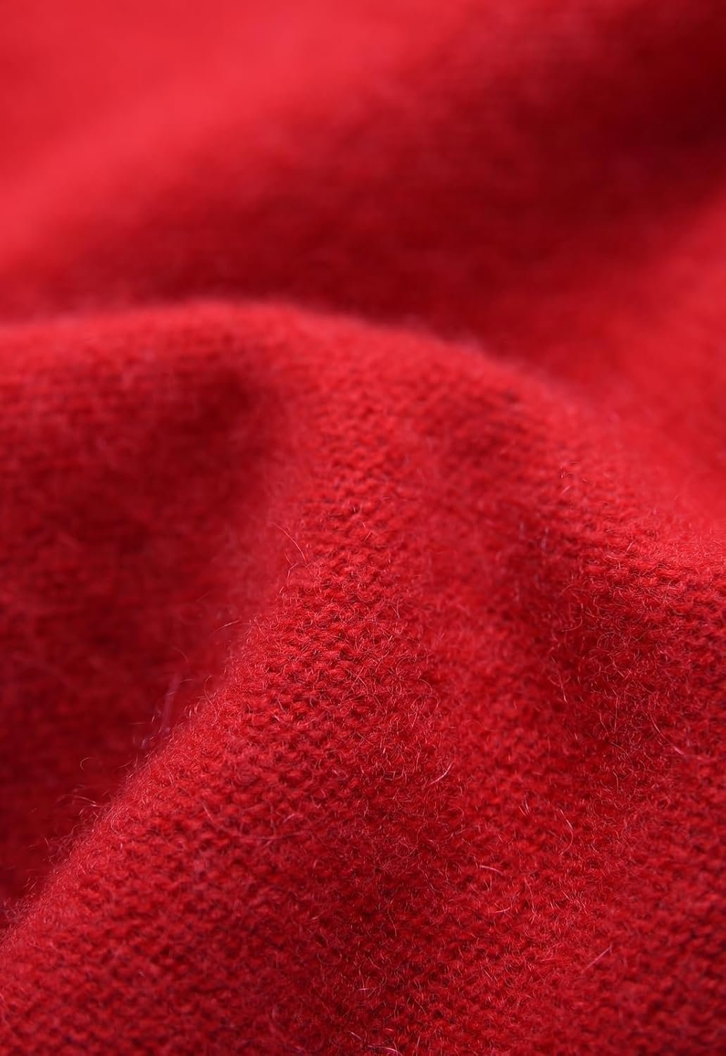 Men's V-Neck Cashmere Sweater — Red
