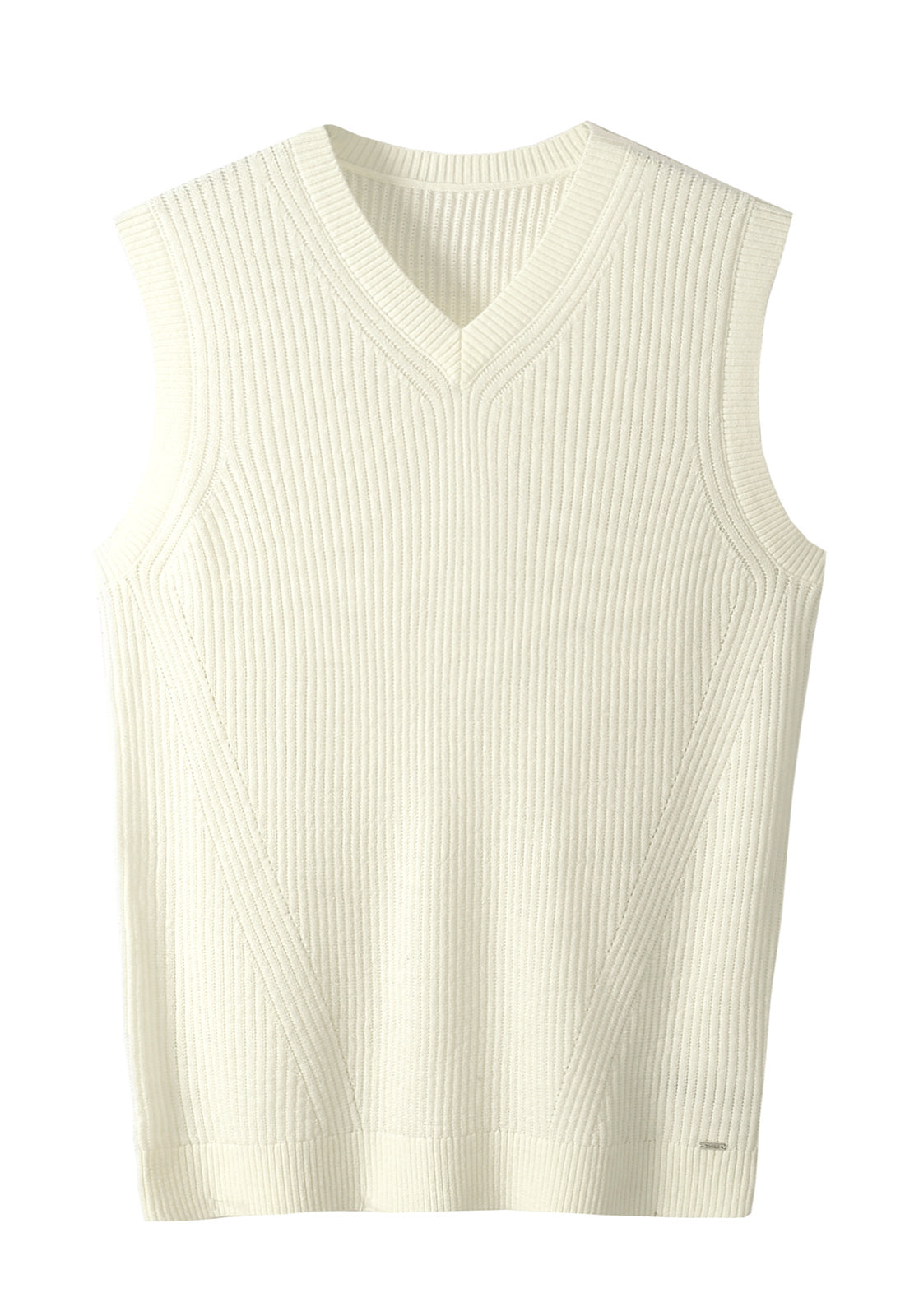 Mens V-Neck Knitted Sweater Sleeveless Pullover Knitwear Vest