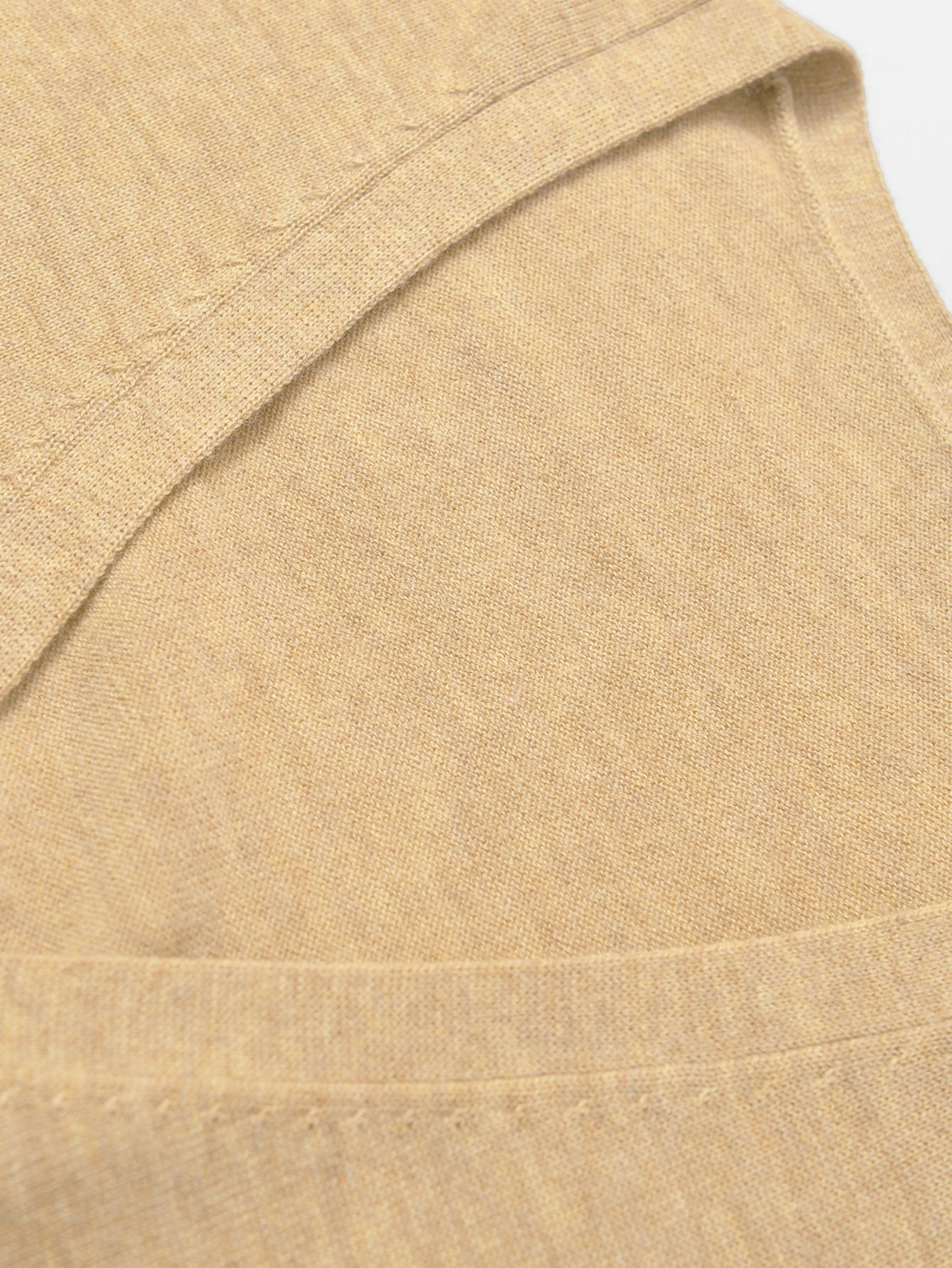 V-Neck Knit Cardigan — Yellow