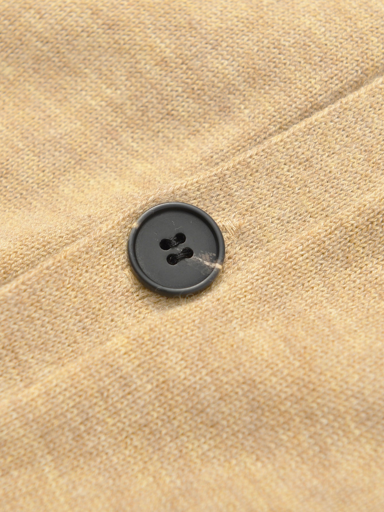 V-Neck Knit Cardigan — Yellow