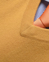 Men's V-Neck Cashmere Sweater — Yellow