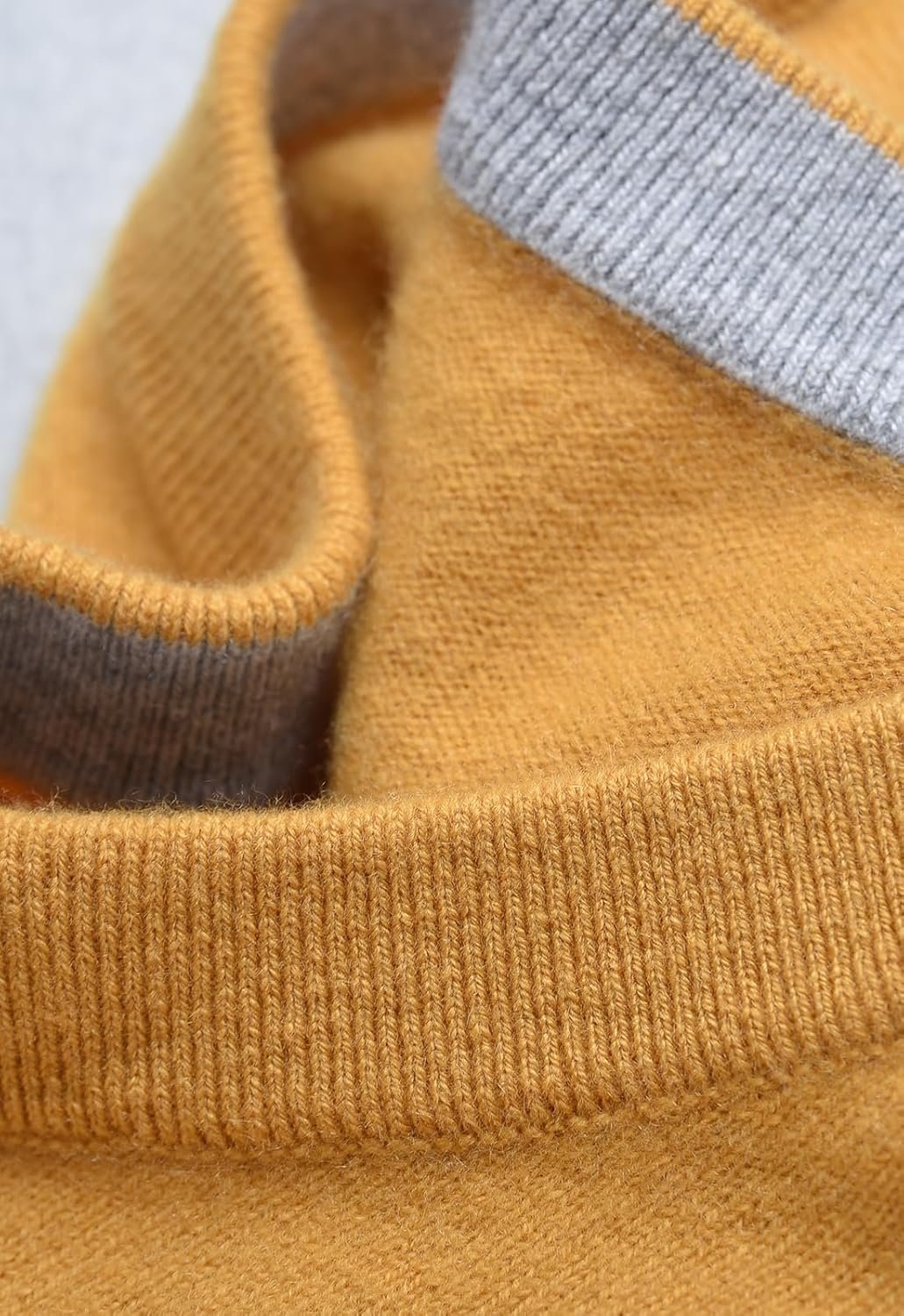 Men's V-Neck Cashmere Sweater — Yellow