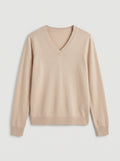 Women's Colorblock V-Neck Cashmere Sweater