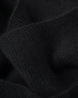 Women's V-Neck Cashmere Sweater - Black - detail