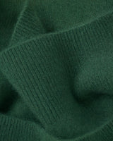 Women's V-Neck Cashmere Sweater - Dark green - detail