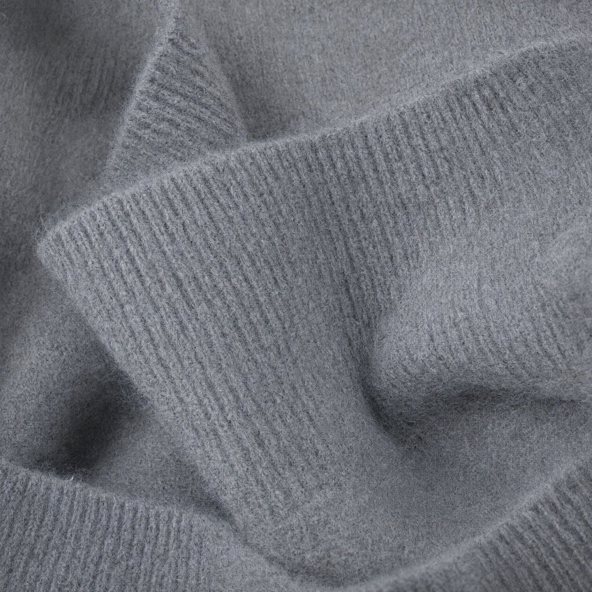 Women's V-Neck Cashmere Sweater - Grey - detail