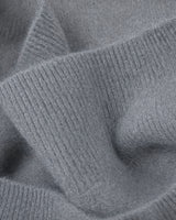 Women's V-Neck Cashmere Sweater - Grey - detail