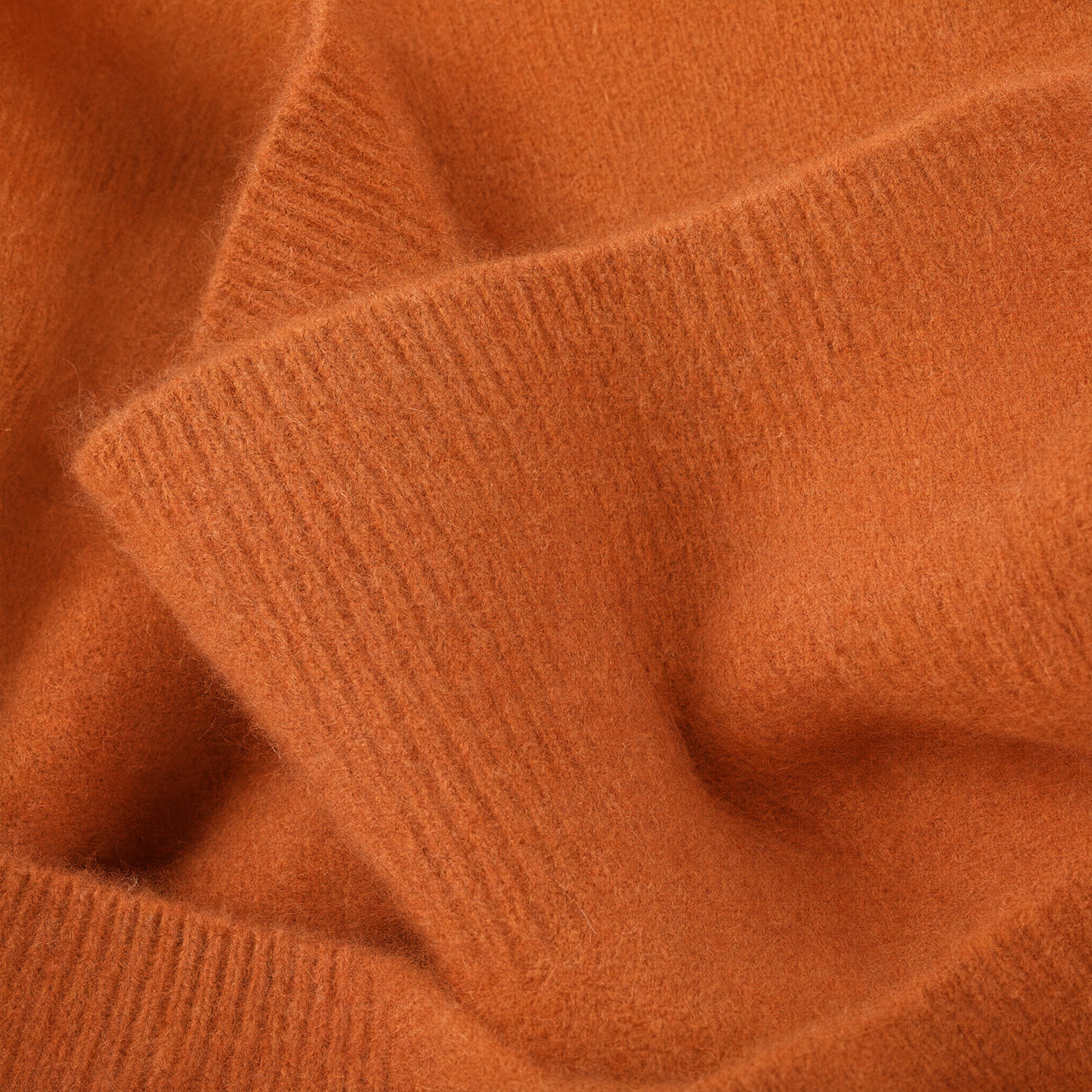 Women's V-Neck Cashmere Sweater - Orange - detail