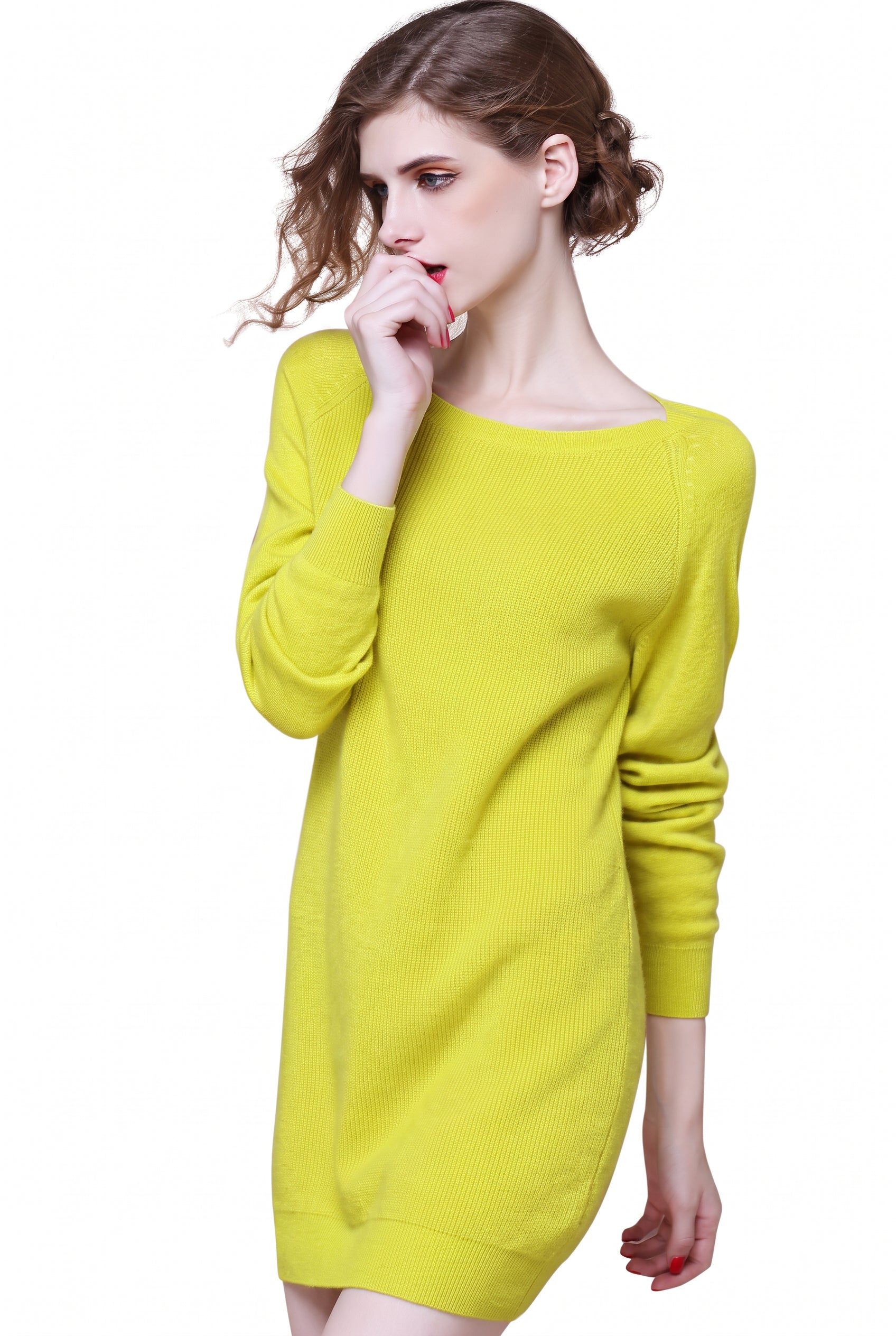 Women's Multi-Color Cashmere Sweater Dress