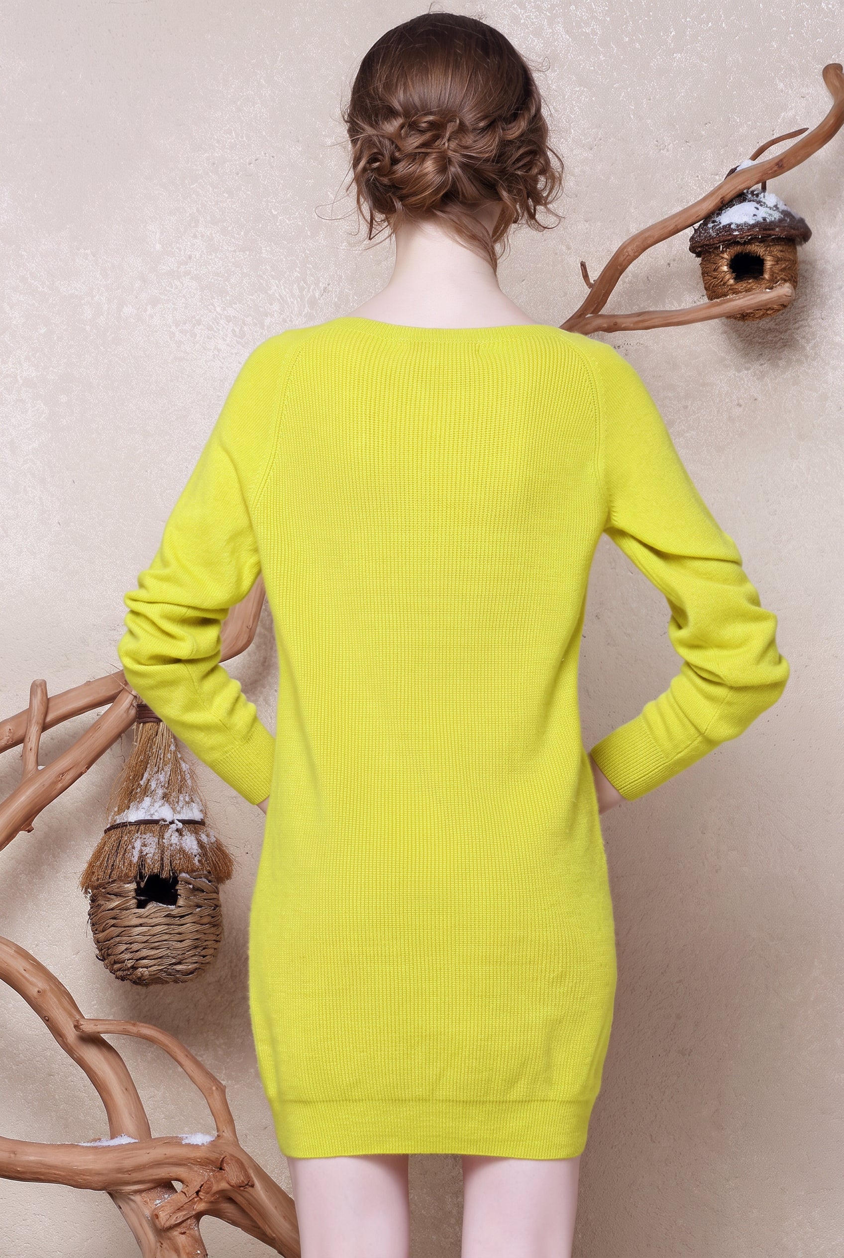 Women's Multi-Color Cashmere Sweater Dress