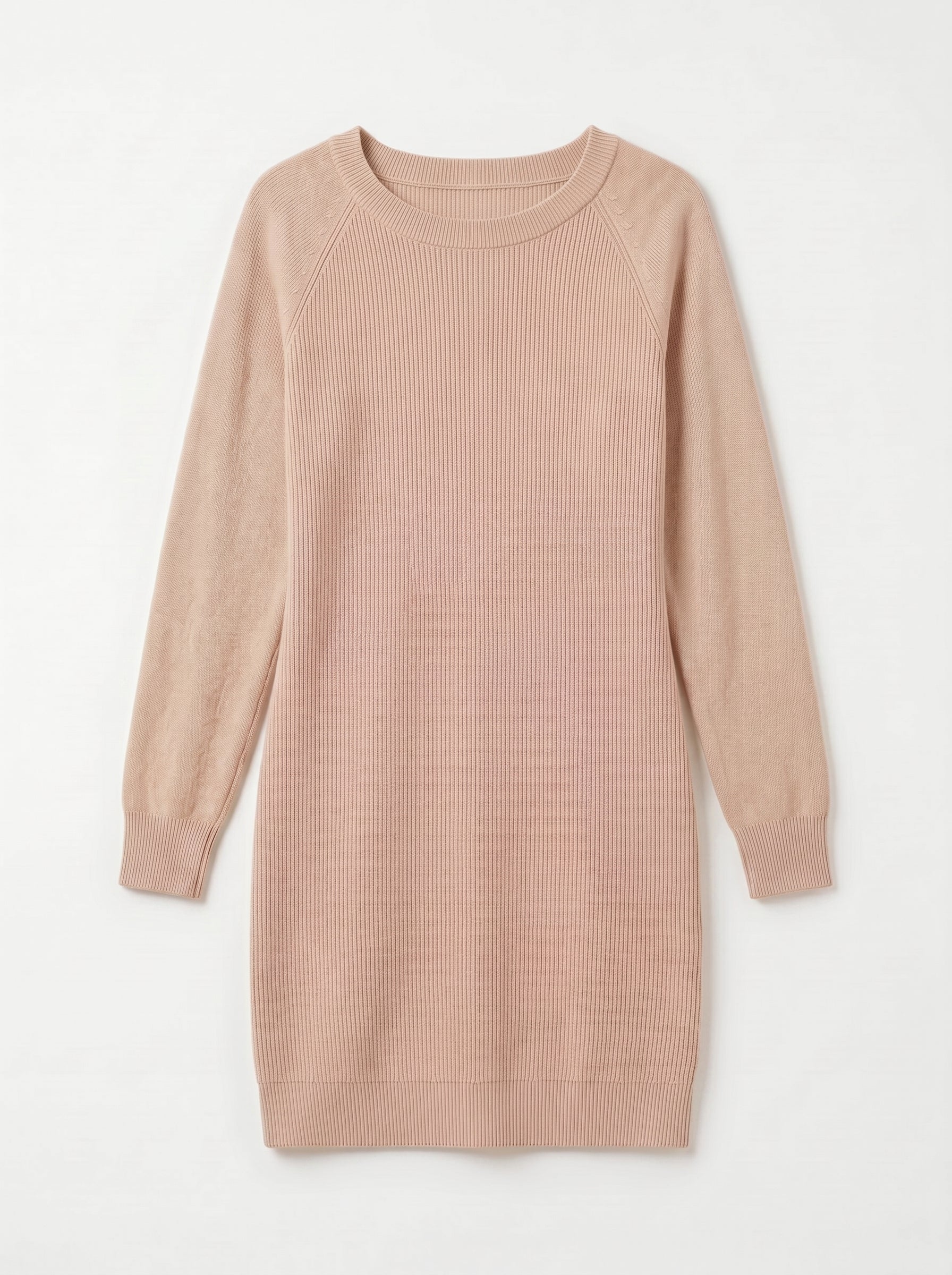 Women's Multi-Color Cashmere Sweater Dress — Beige