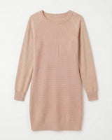 Women's Multi-Color Cashmere Sweater Dress — Beige