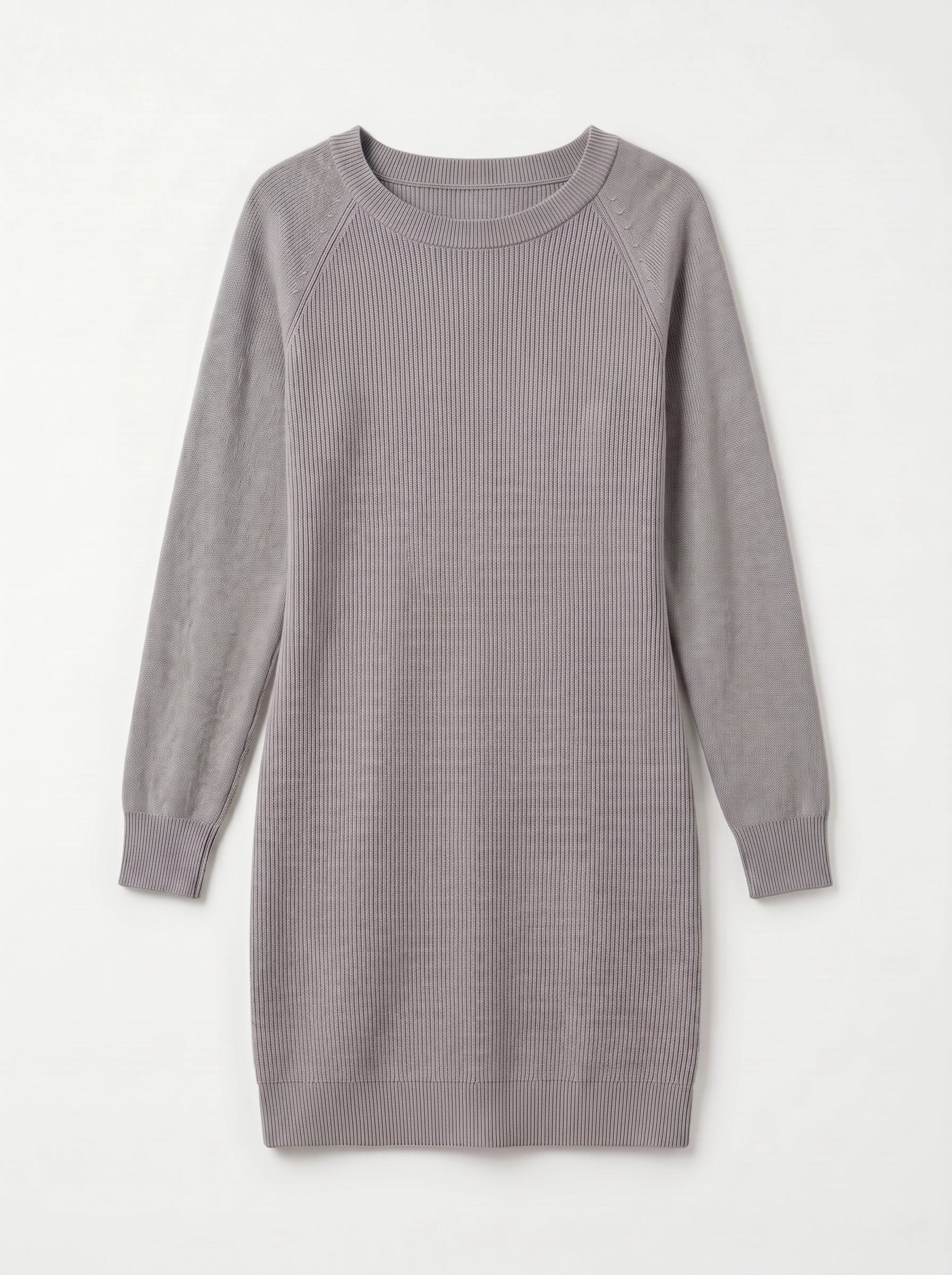 Women's Multi-Color Cashmere Sweater Dress — Grey