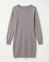 Women's Multi-Color Cashmere Sweater Dress — Grey