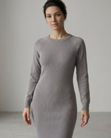 Women's Multi-Color Cashmere Sweater Dress — Grey