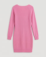Women's Multi-Color Cashmere Sweater Dress — Pink