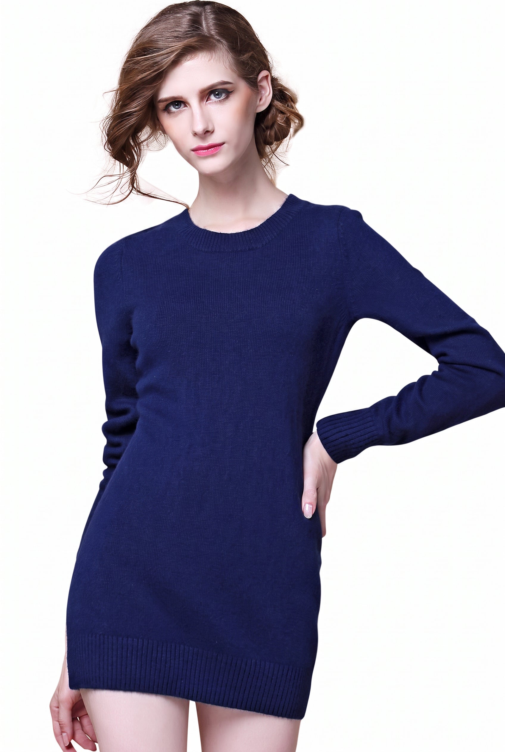 Women's Multi-Color Mid-Length Cashmere Dress