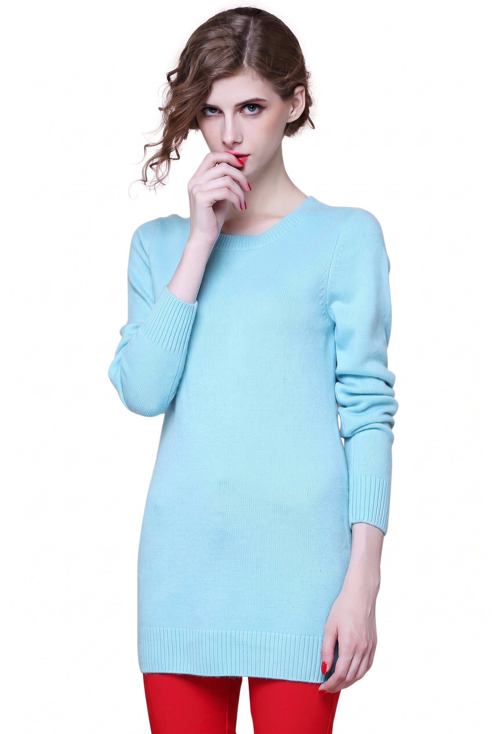 Women's Multi-Color Mid-Length Cashmere Dress