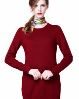 Women's Multi-Color Mid-Length Cashmere Dress