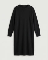 Women's Multi-Color Mid-Length Cashmere Dress — Black