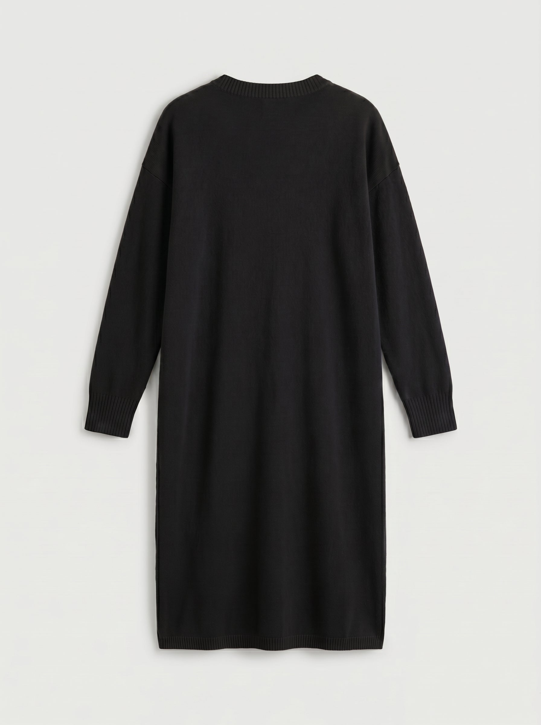 Women's Multi-Color Mid-Length Cashmere Dress — Black