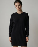 Women's Multi-Color Mid-Length Cashmere Dress — Black