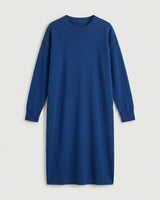 Women's Multi-Color Mid-Length Cashmere Dress — Blue