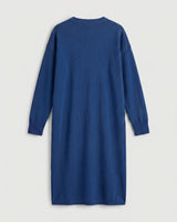 Women's Multi-Color Mid-Length Cashmere Dress — Blue