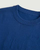 Women's Multi-Color Mid-Length Cashmere Dress — Blue