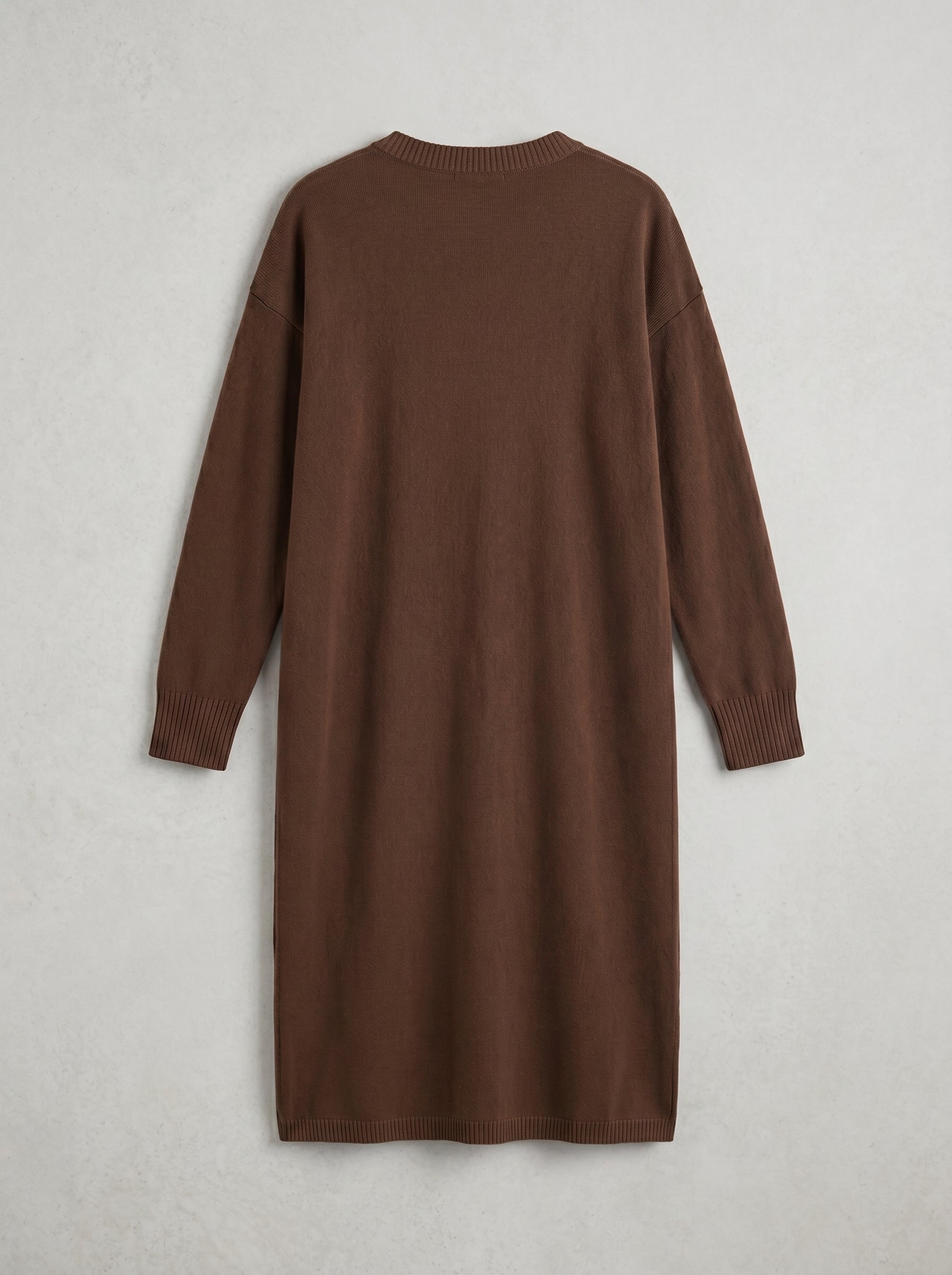 Women's Multi-Color Mid-Length Cashmere Dress — Brown