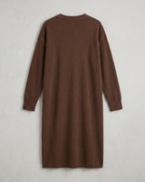Women's Multi-Color Mid-Length Cashmere Dress — Brown